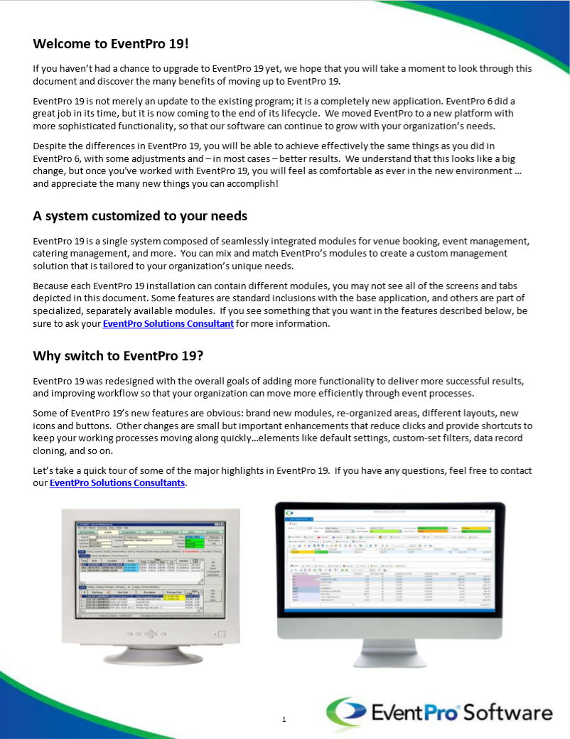 EventPro Software Brochure